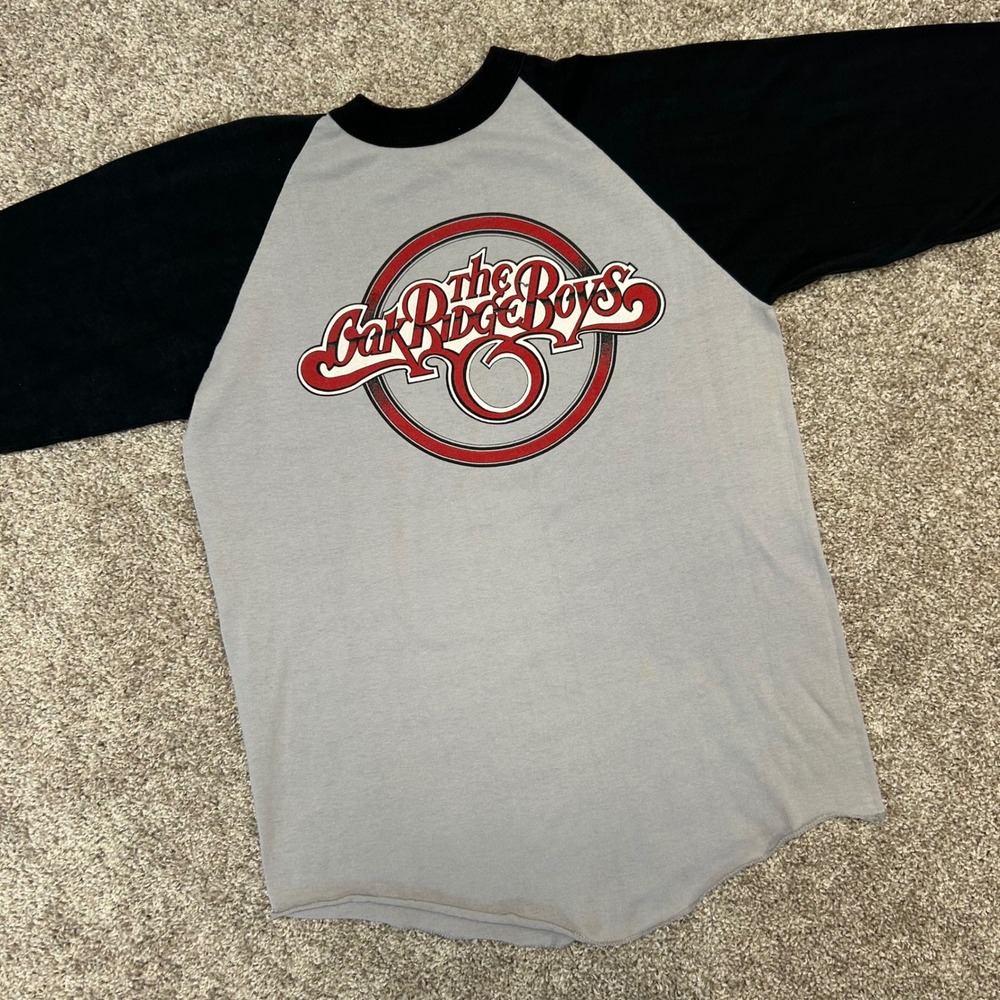 Vintage 80s Oak‎ Ridge Boys Step On Out Raglan Shirt Adult Medium USA Made